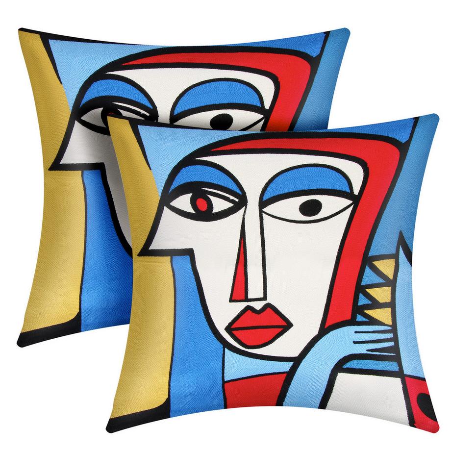 Avizar Lot 2 Housses de Coussin Art Elyna  