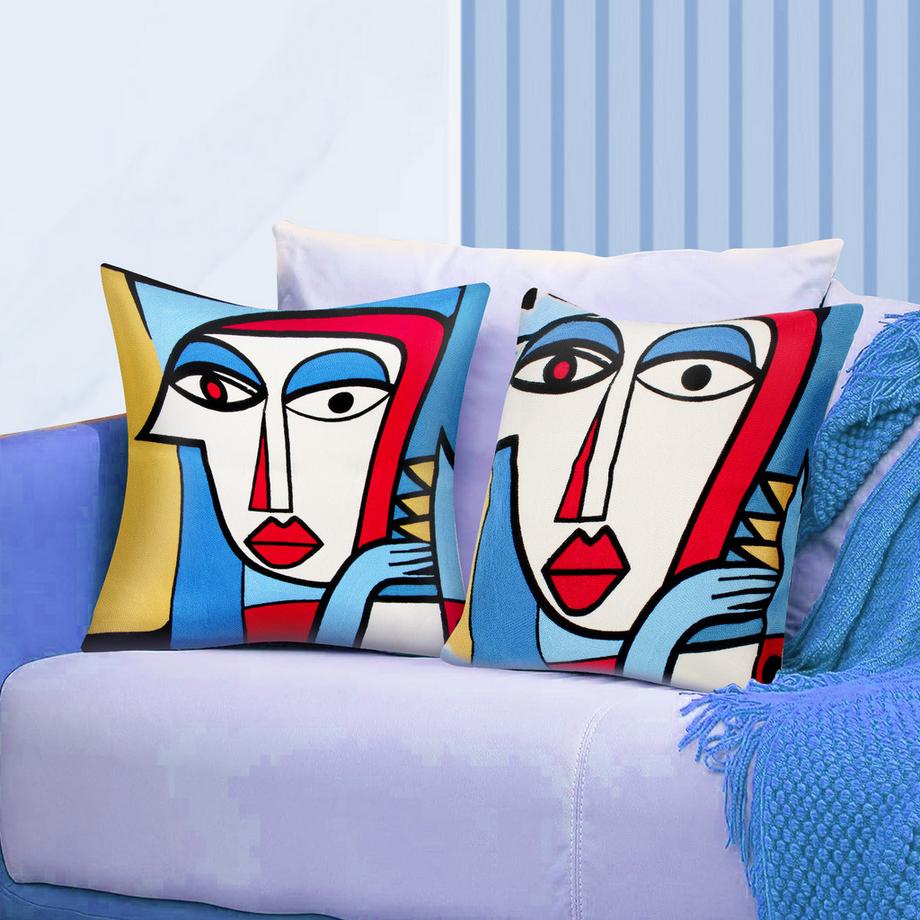 Avizar Lot 2 Housses de Coussin Art Elyna  
