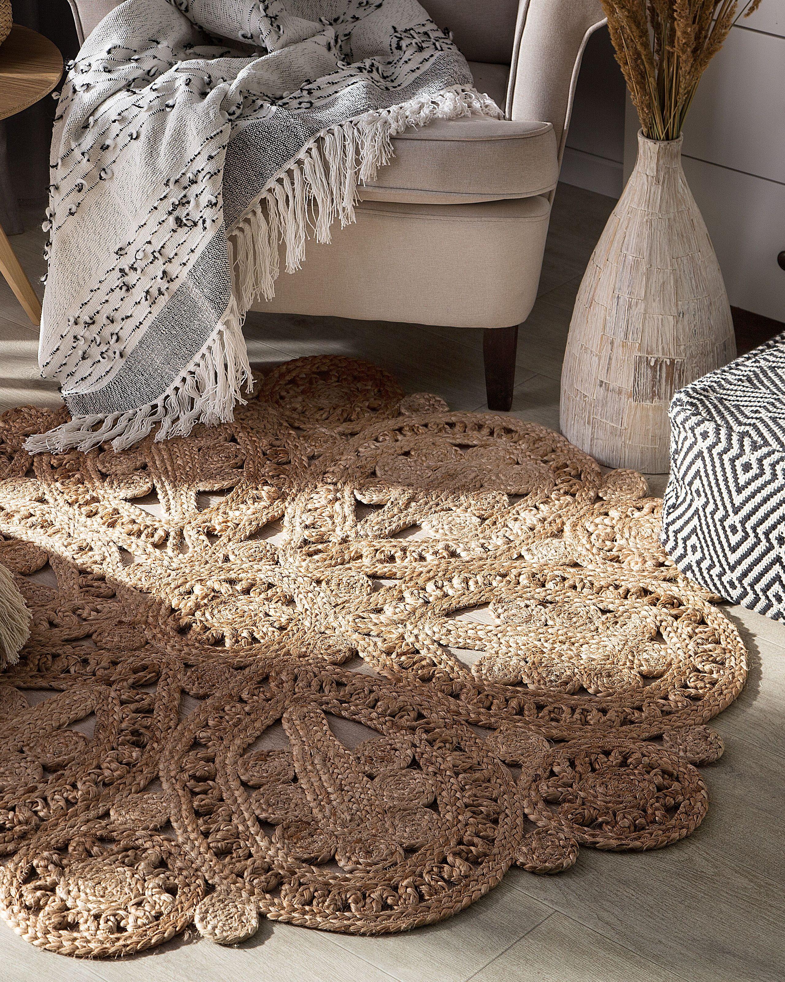 Beliani Tapis en Jute Boho BUCAK  