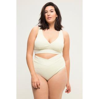 Studio Untold  Culotte de bikini à tissu texturé, taille haute et base style portefeuille 