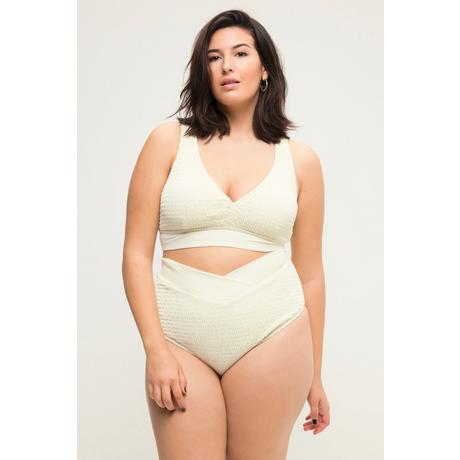 Studio Untold  Culotte de bikini à tissu texturé, taille haute et base style portefeuille 