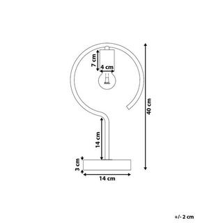 Beliani Tischleuchte aus Metall Glamourös JUCAR  