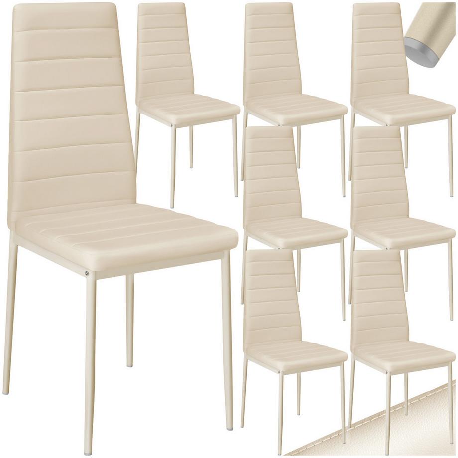 Tectake Set di sedie per sala da pranzo Thomas  imbottite con rivestimento in ecopelle  