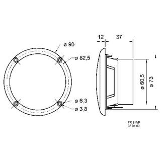 Visaton  FR 8 WP, haut-parleurs 8 ohms 