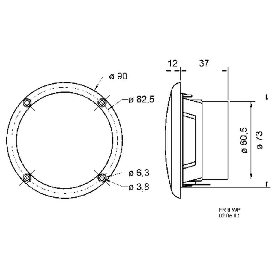 Visaton  FR 8 WP, 8 cm Breitbandlautsprecher 
