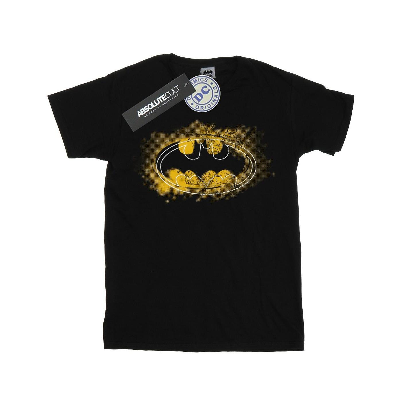 Image of Batman Spray Logo Tshirt Jungen Schwarz 152-158