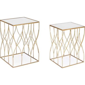 Table d&#039;appoint Elenor carrée J18 (lot de 2)