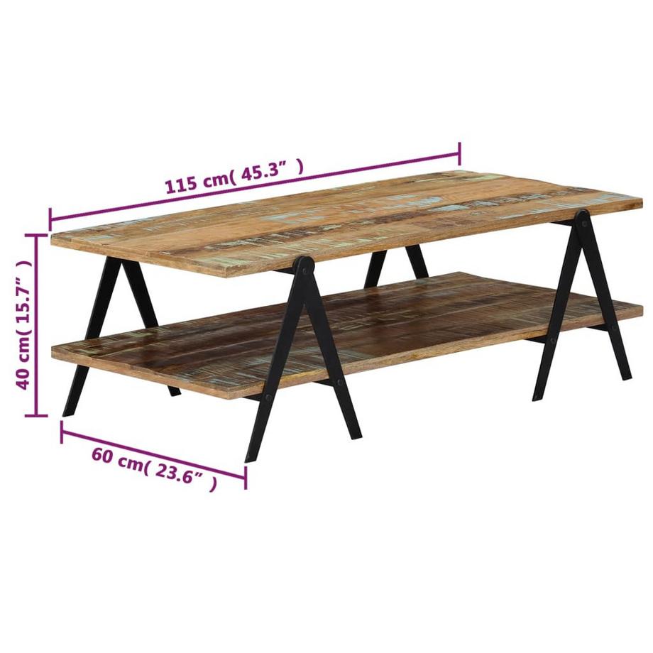 VidaXL Table basse bois  