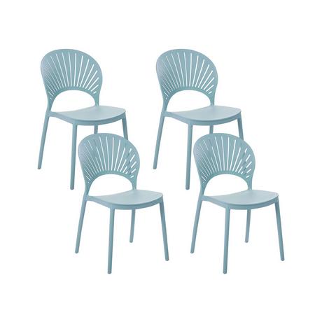 Beliani Lot de 4 chaises en Polypropylène Moderne OSTIA  