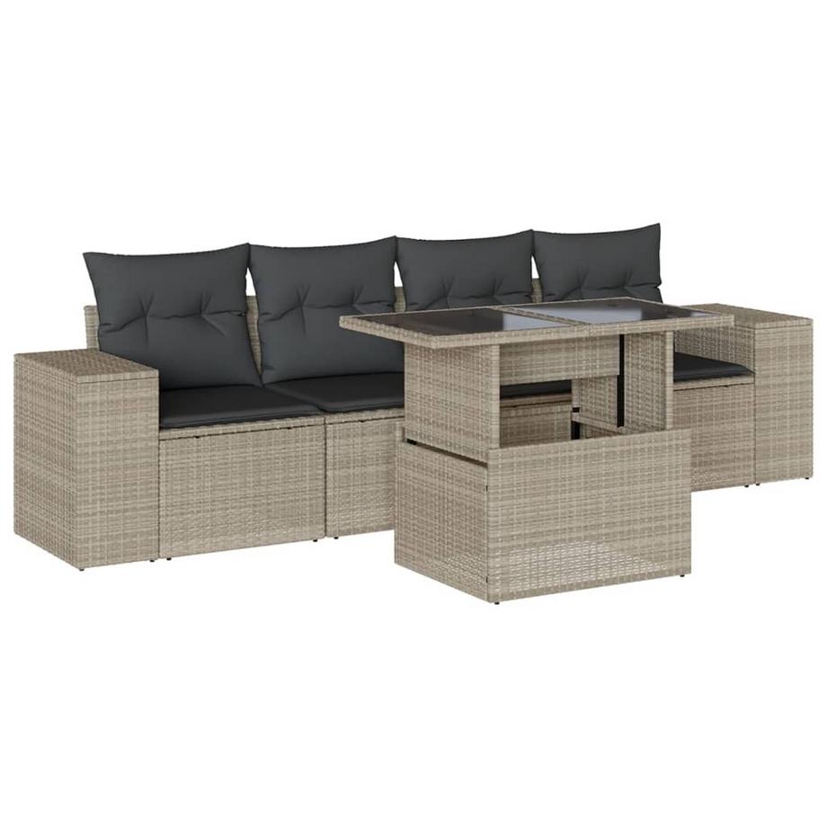 set divano da giardino Polirattan