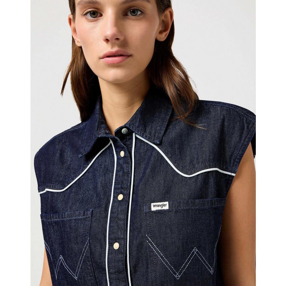 Wrangler Ärmelloses Jeanshemd  