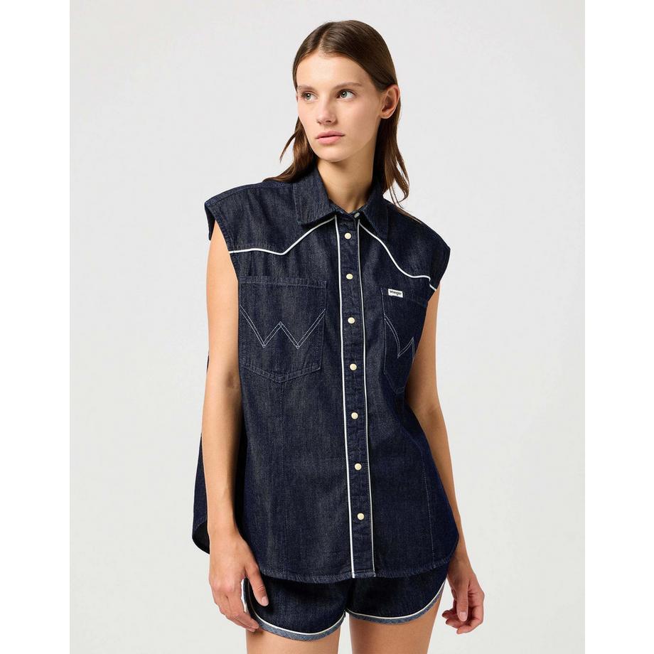 Wrangler Ärmelloses Jeanshemd  