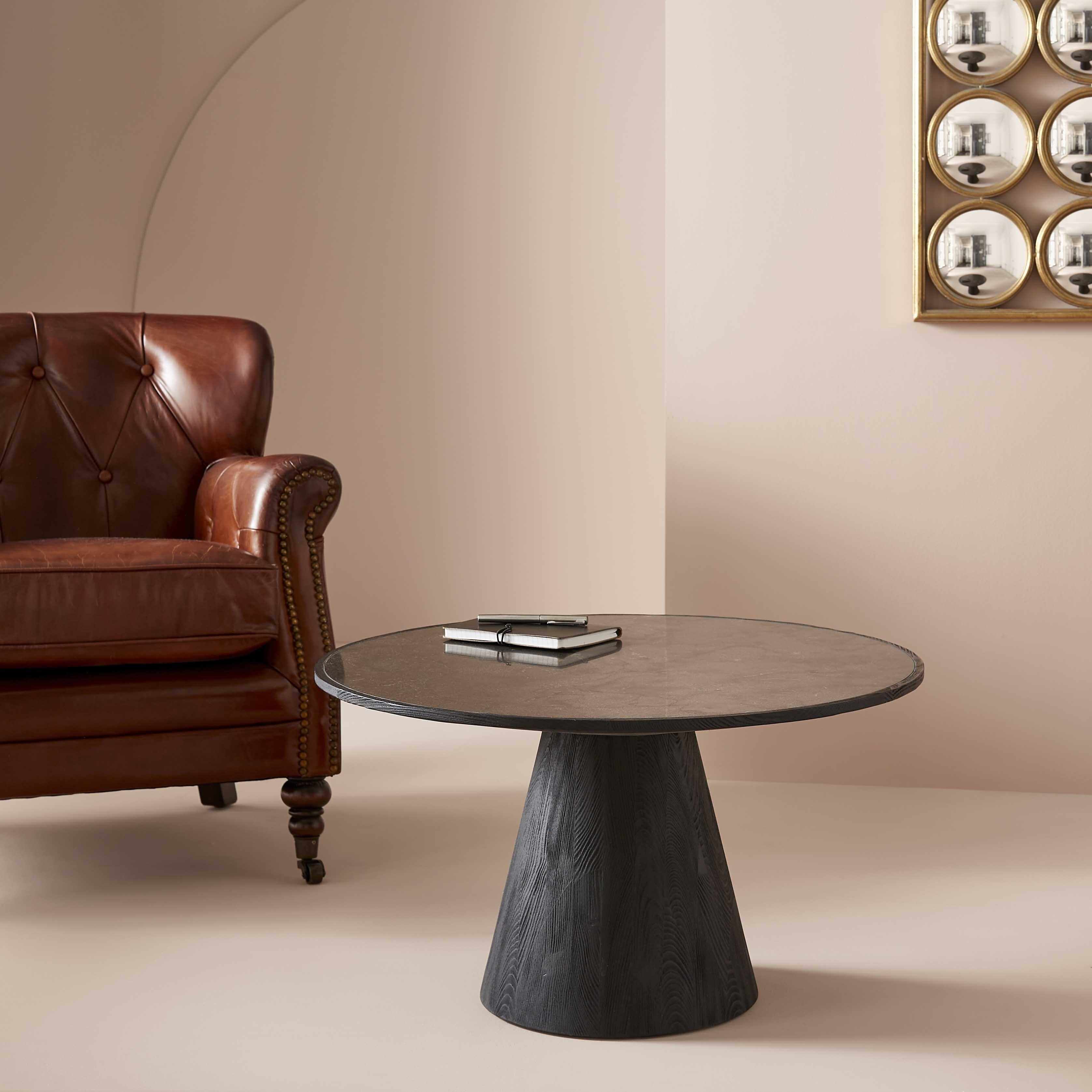 Calicosy Couchtisch aus Eiche und Blaustein   - MAFRA  