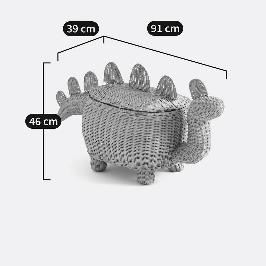 La Redoute Intérieurs Panier enfant dinosaure en rotin  