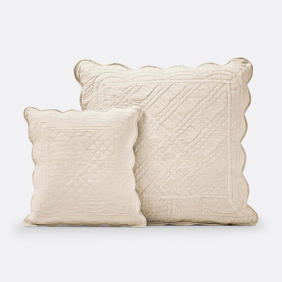 Housse de coussin matelassée coton