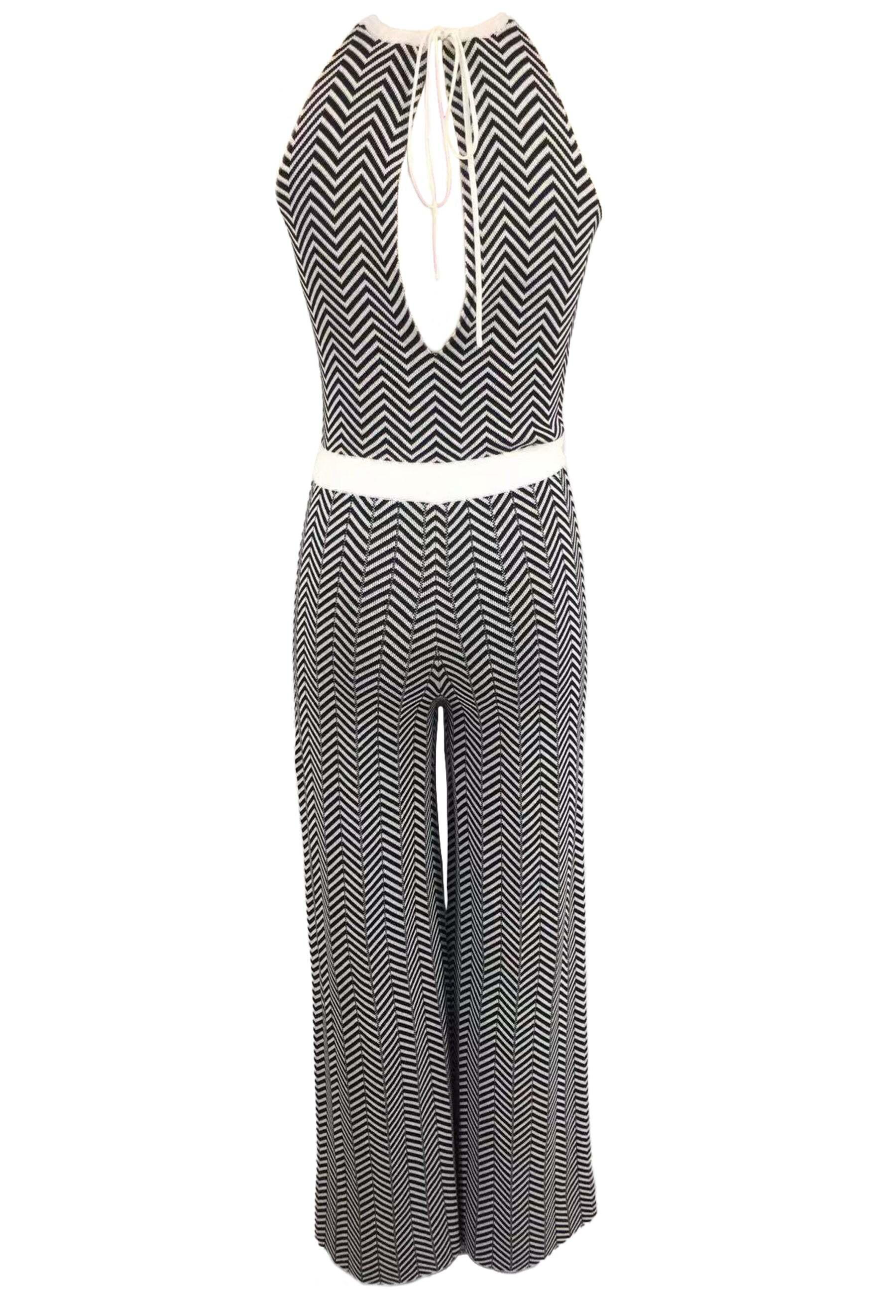 Bellemere New York  Jumpsuit Two-Tone Tencel Wool Blend Jumpsuit 