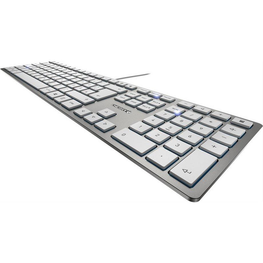 Cherry  KC 6000 Slim Tastatur USB QWERTY UK Englisch Silber 
