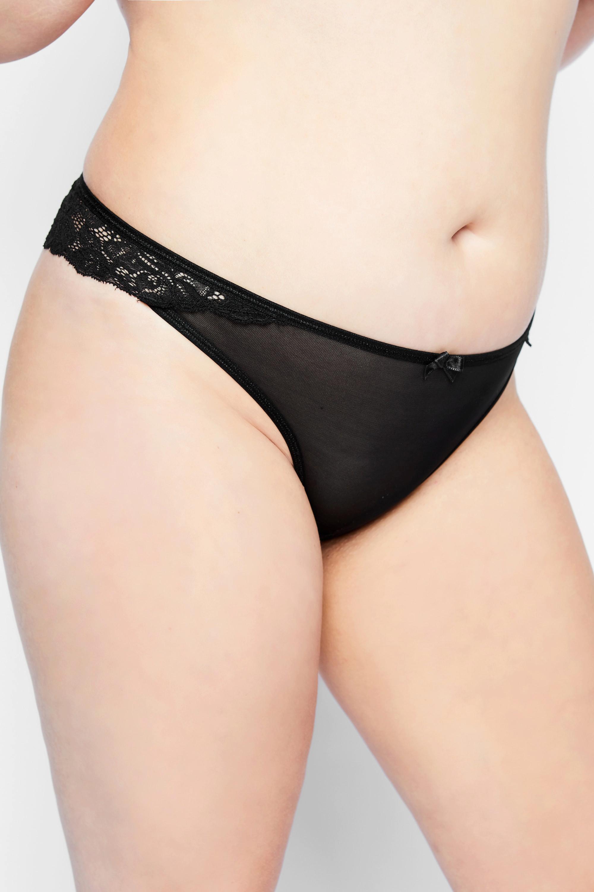 Ulla Popken  String, Spitze und Mesh, Ouvert 