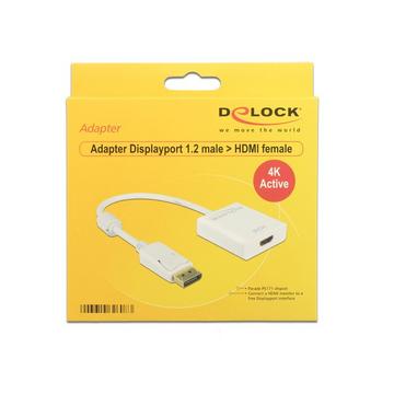 DeLOCK 62608 Videokabel-Adapter 0,2 m DisplayPort HDMI Typ A (Standard) Weiß