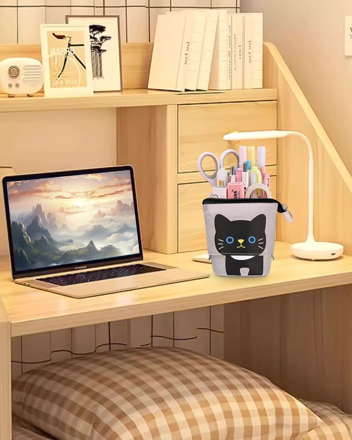 Only-bags.store Trousse à crayons zippée, trousse à crayons télescopique, trousse à crayons 2-en-1, adolescent  