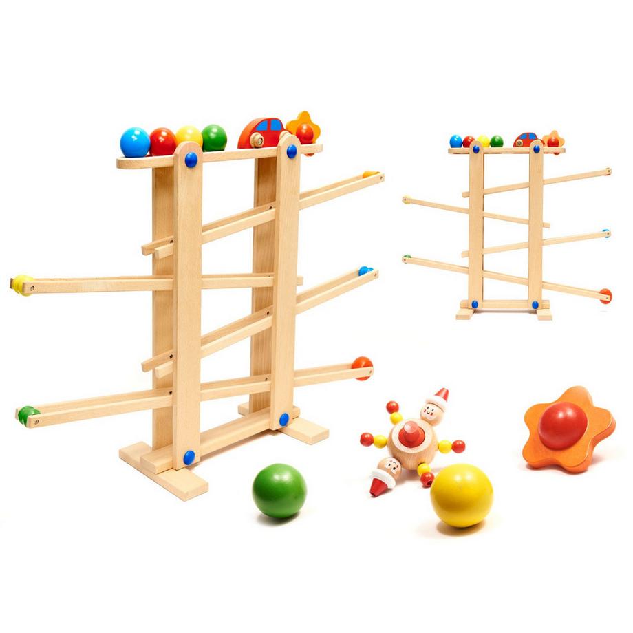 Piste de balle montessori en bois XXL