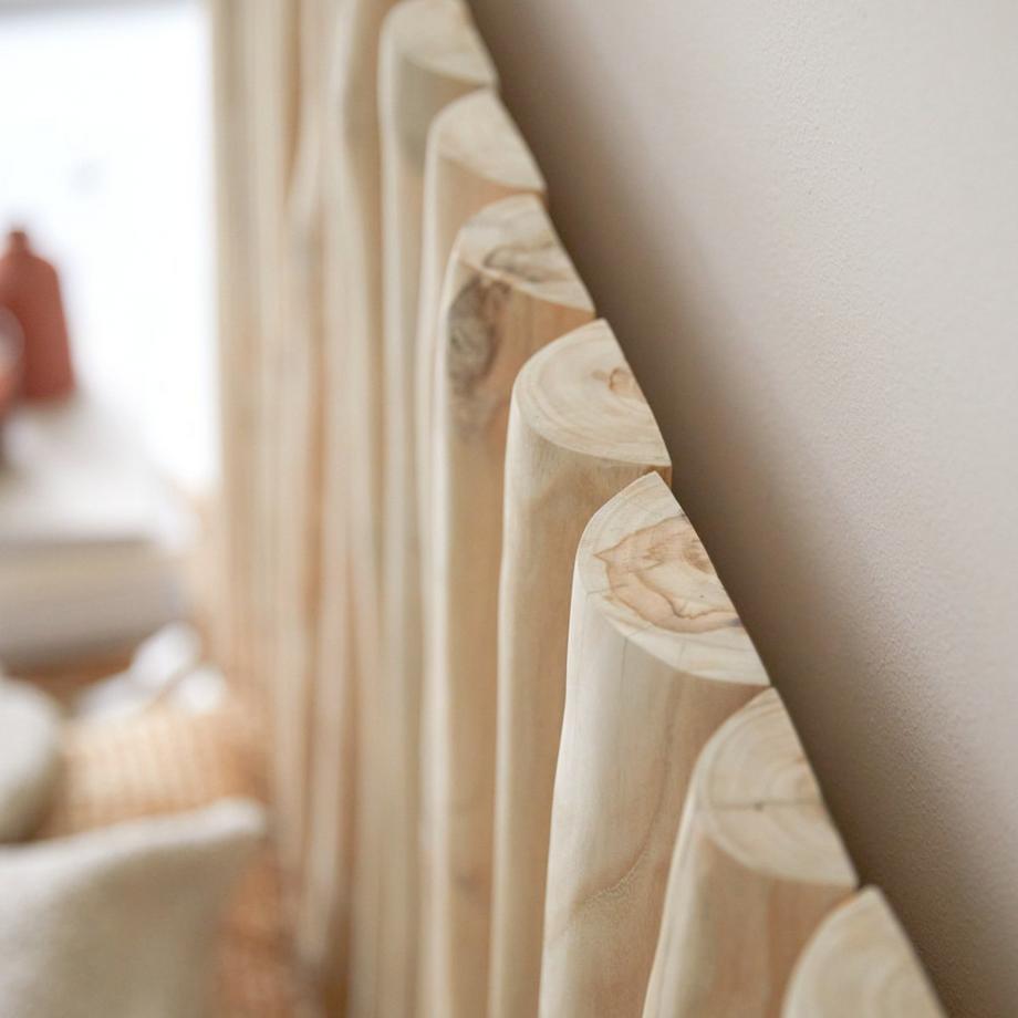 Tikamoon Kopfteil aus massivem Teakholz 180 cm River  