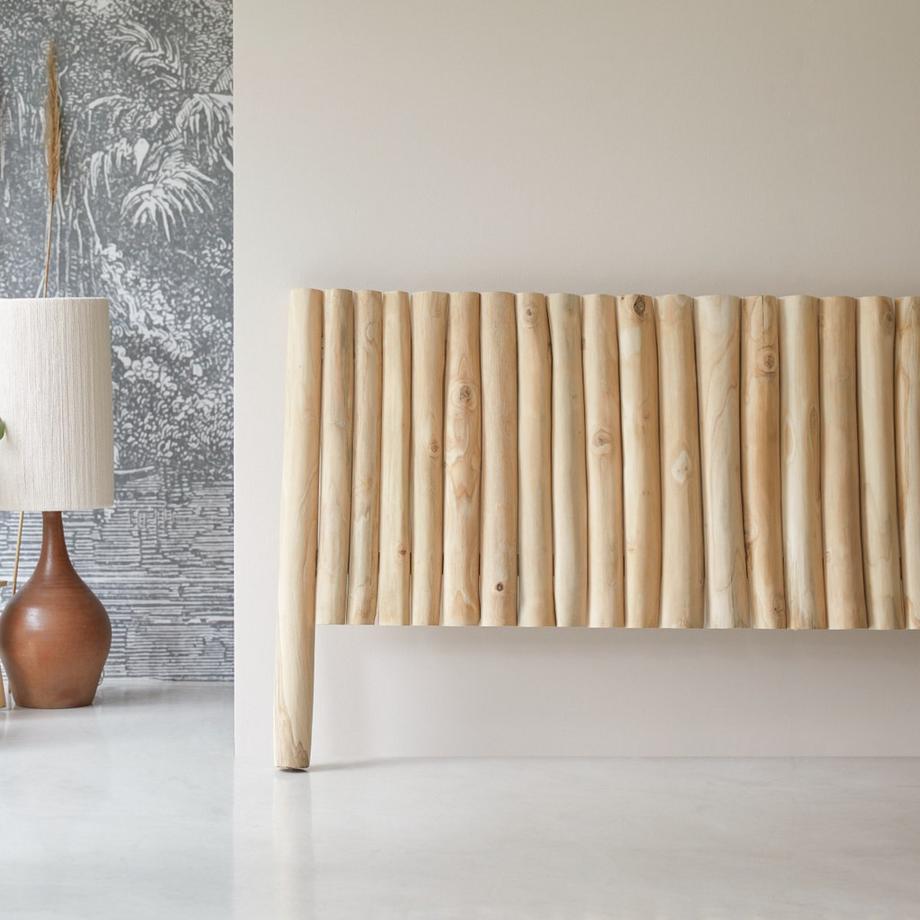 Tikamoon Kopfteil aus massivem Teakholz 180 cm River  