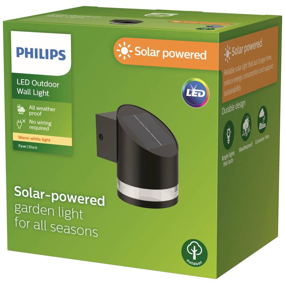 Philips Lighting Philips Outdoor Solar Fyve Wandleuchte 1.5W, Tageslichtsensor, 2700 Kelvin  