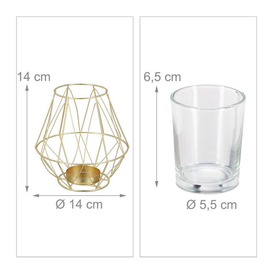 B2X  Geometrischer Teelichthalter 