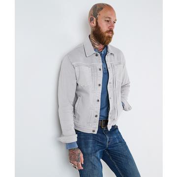 Metallische Trucker-Jacke aus Baumwolle