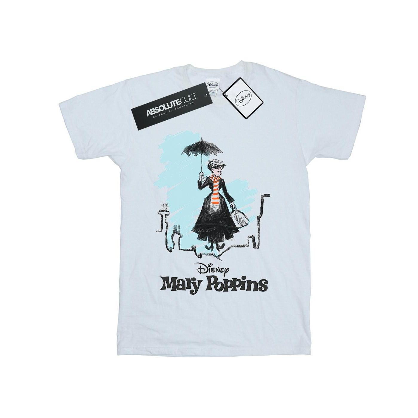 Image of Mary Poppins Rooftop Landing Colour Tshirt Damen Weiss M