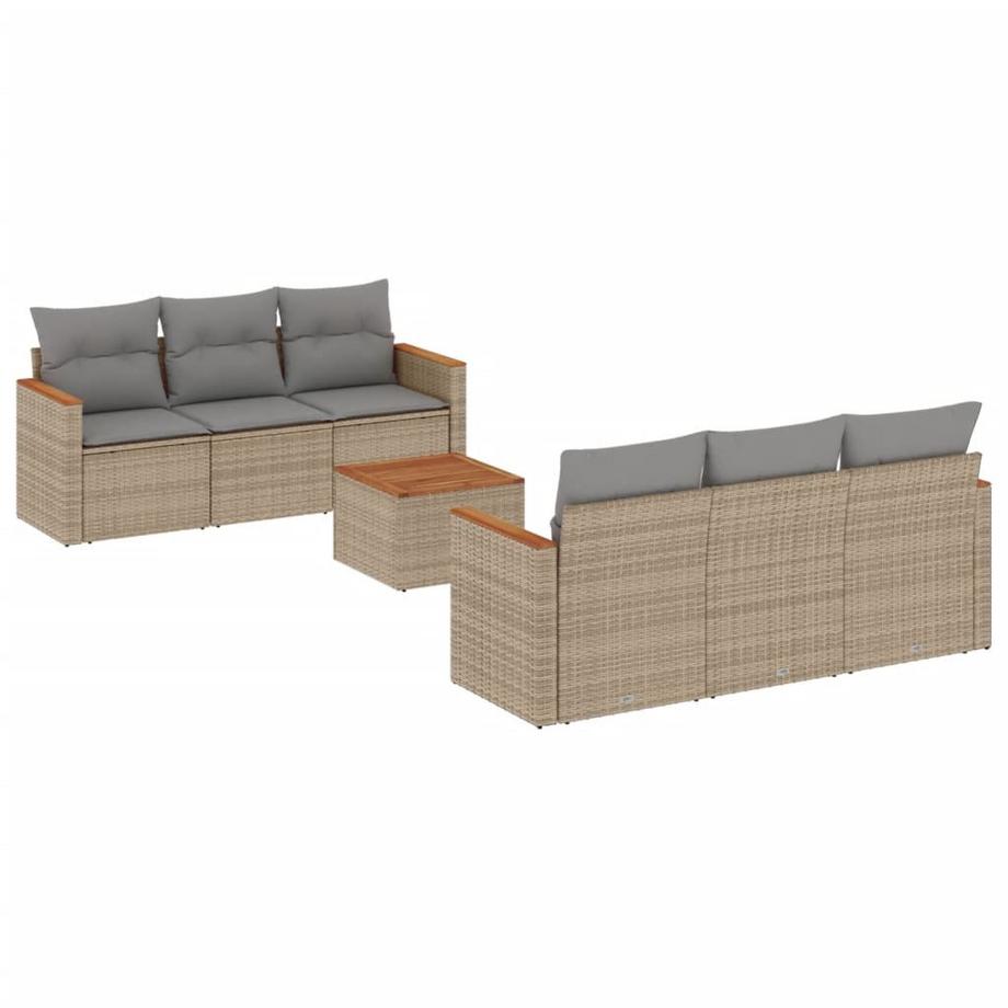 set divano da giardino Polirattan