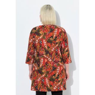 Ulla Popken Longshirt Paisley Linea A Scollo Tunica Manica 3/4  