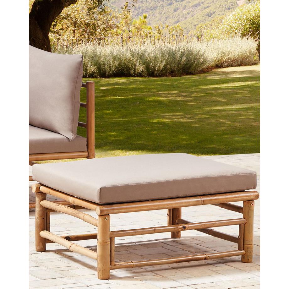 Beliani Ottoman de jardin en Bambou Boho CERRETO  
