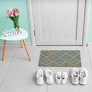 Northio Zerbino in fibra di cocco con motivo floreale  