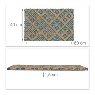 Northio Zerbino in fibra di cocco con motivo floreale  