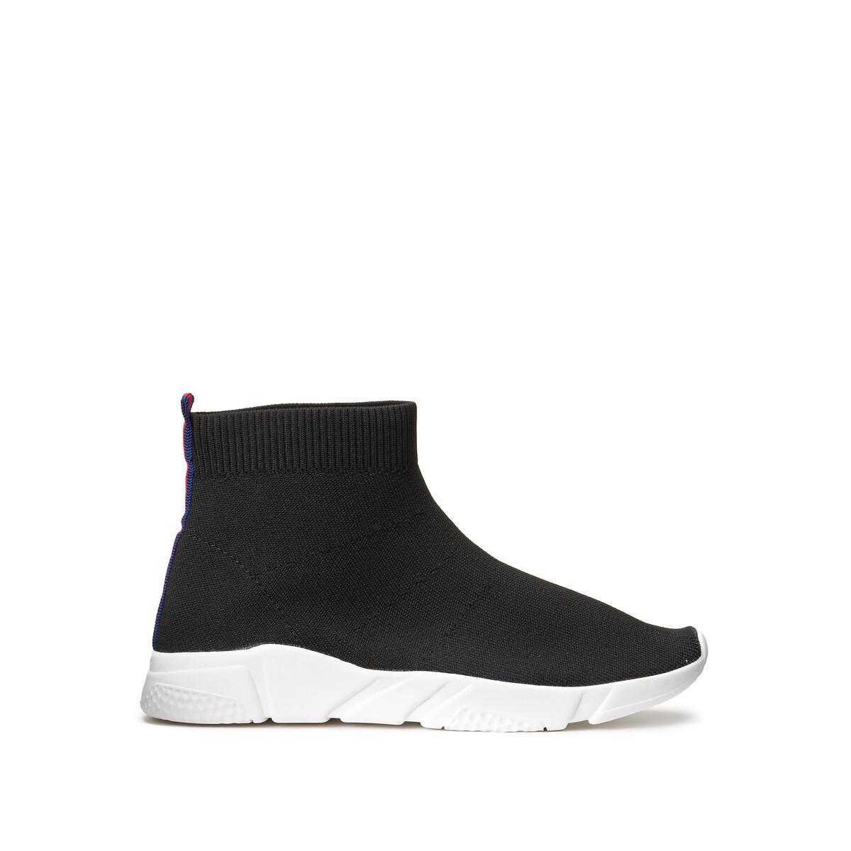 Image of Hohe Stoffsneakers Unisex Schwarz 26