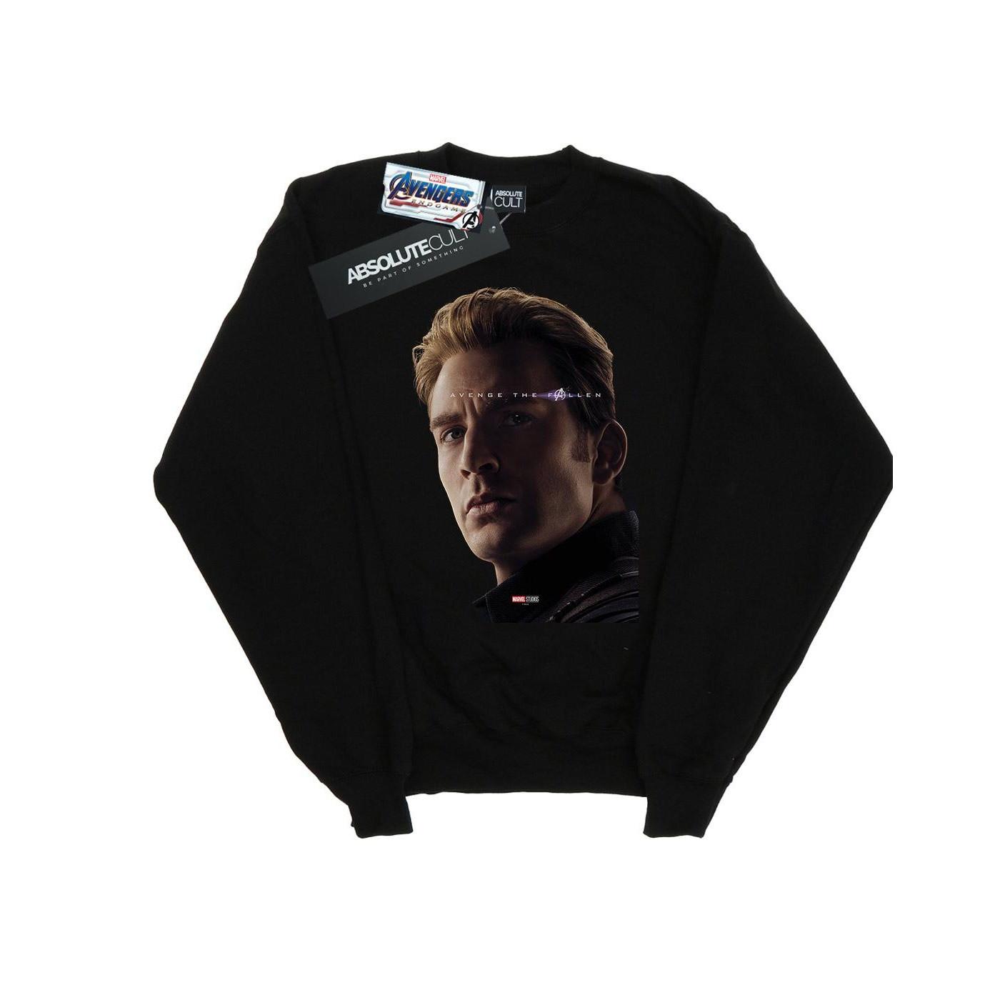 Image of Avengers Endgame Avenge The Fallen Captain America Sweatshirt Herren Schwarz 3XL