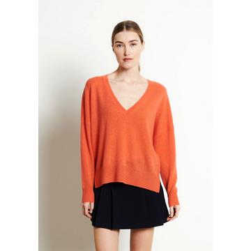 RIA 3 Maglia profonda oversize con scollo a V - 100% cashmere