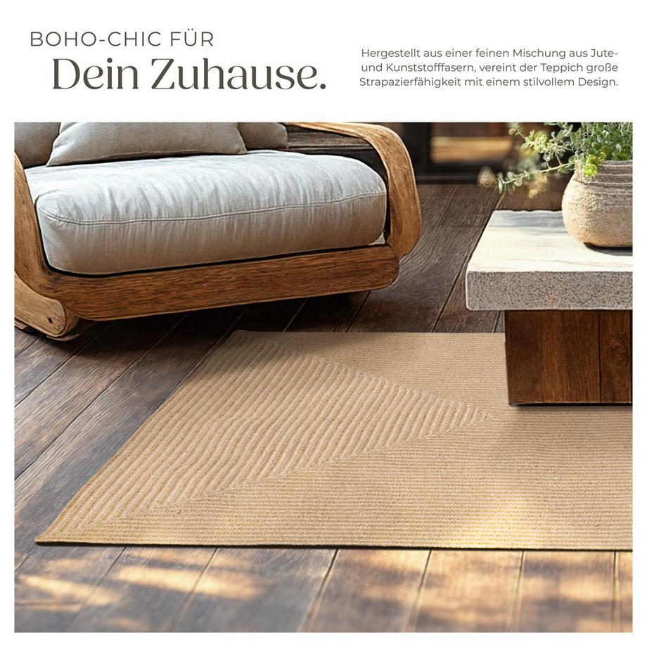 Tectake Tappeto intrecciato Vibe Diverse misure  