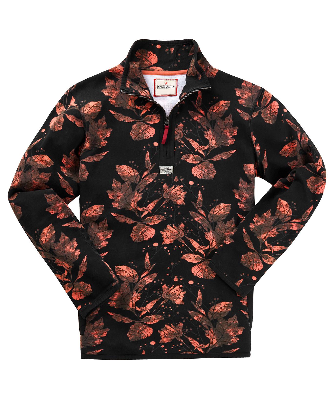 Joe Browns  Herbst Blumen Pique 1/4 Zip Trichterkragentop 