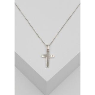 MUAU Schmuck  Pendentif croix en or blanc 750, 25x12mm 