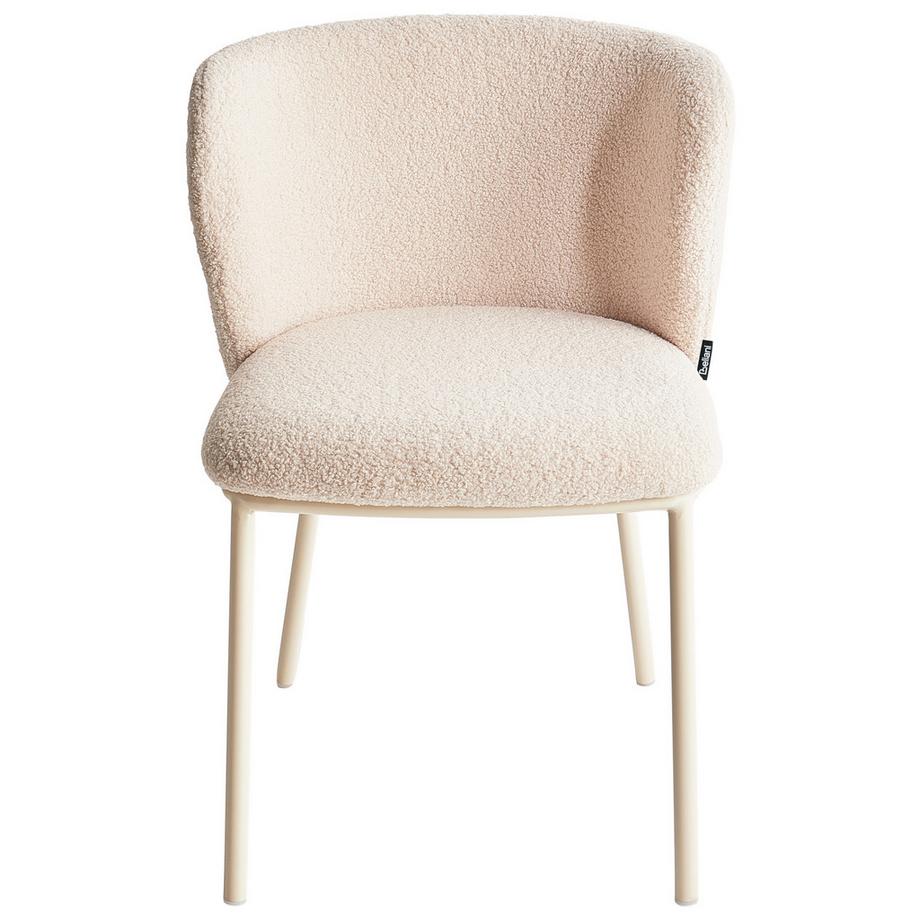 Beliani Esszimmerstuhl 2er Set aus Bouclé Minimalistisch MINA II  