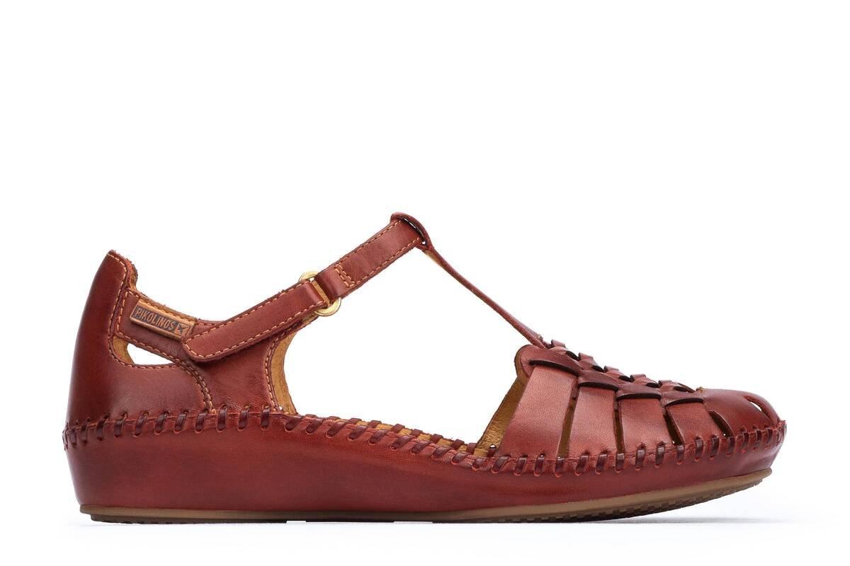 Image of P. Vallarta 655-0064 - Leder Sandale Damen Rot 41