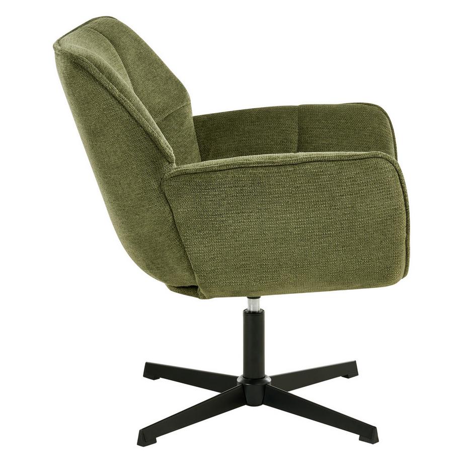 Beliani Fauteuil pivotant en Tissu Rétro AUMA  