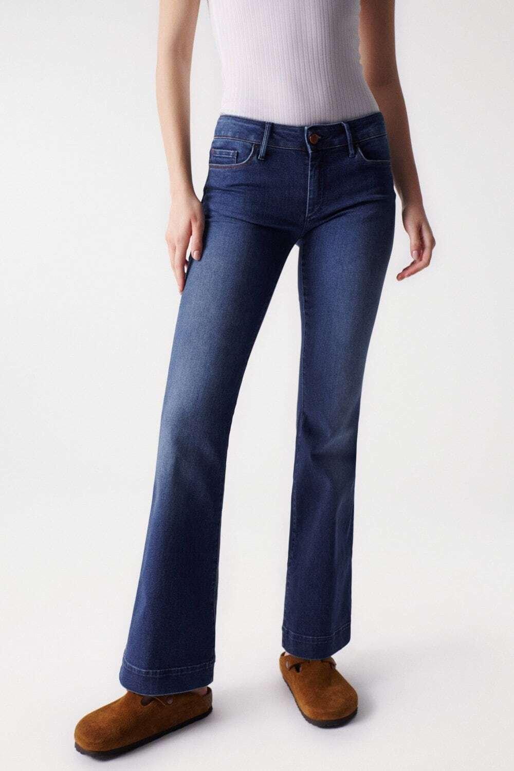 Image of Jeans Wonder Flare Damen Blau L32/W28