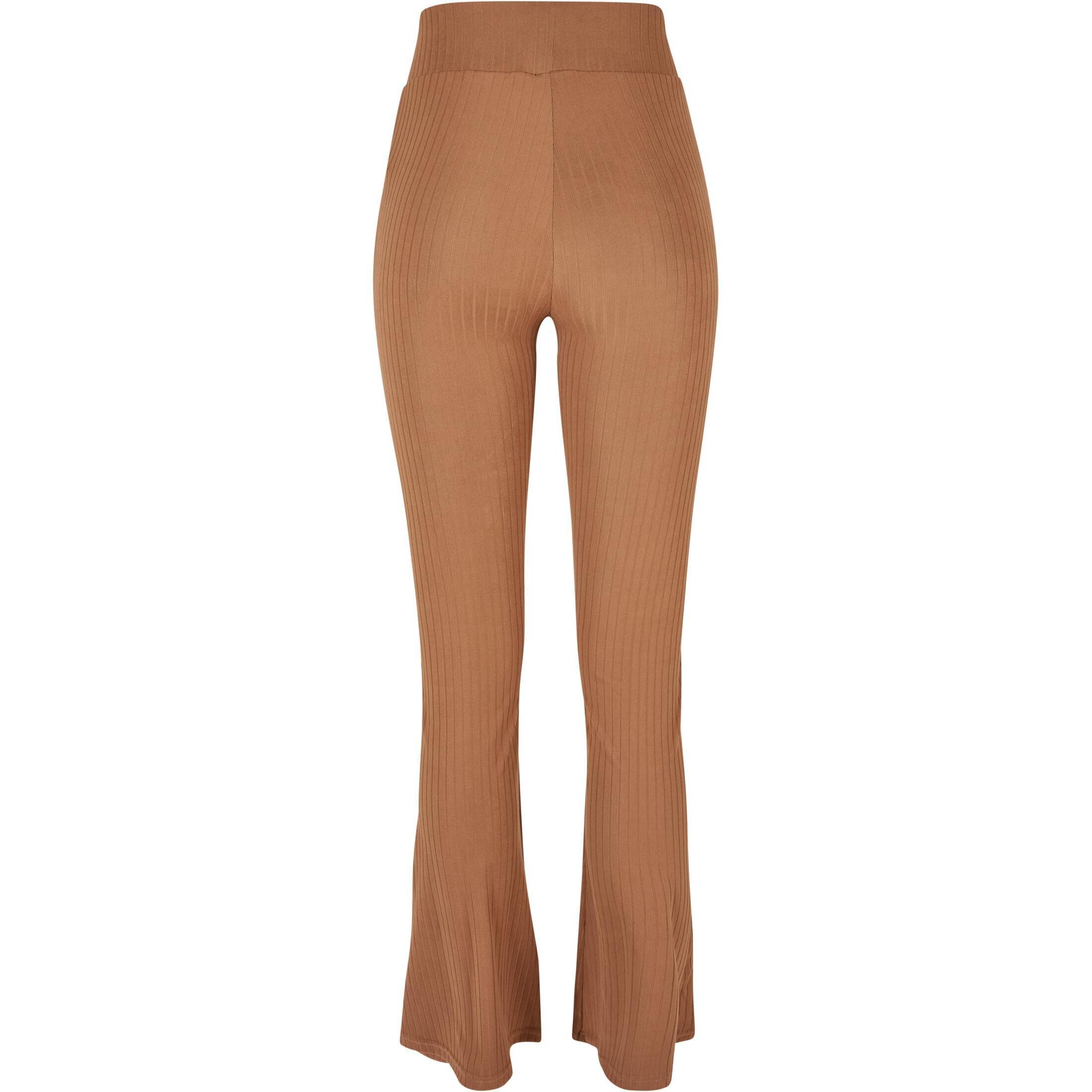 URBAN CLASSICS  ausgestellte gerippte leggings mit hoher taille gt 