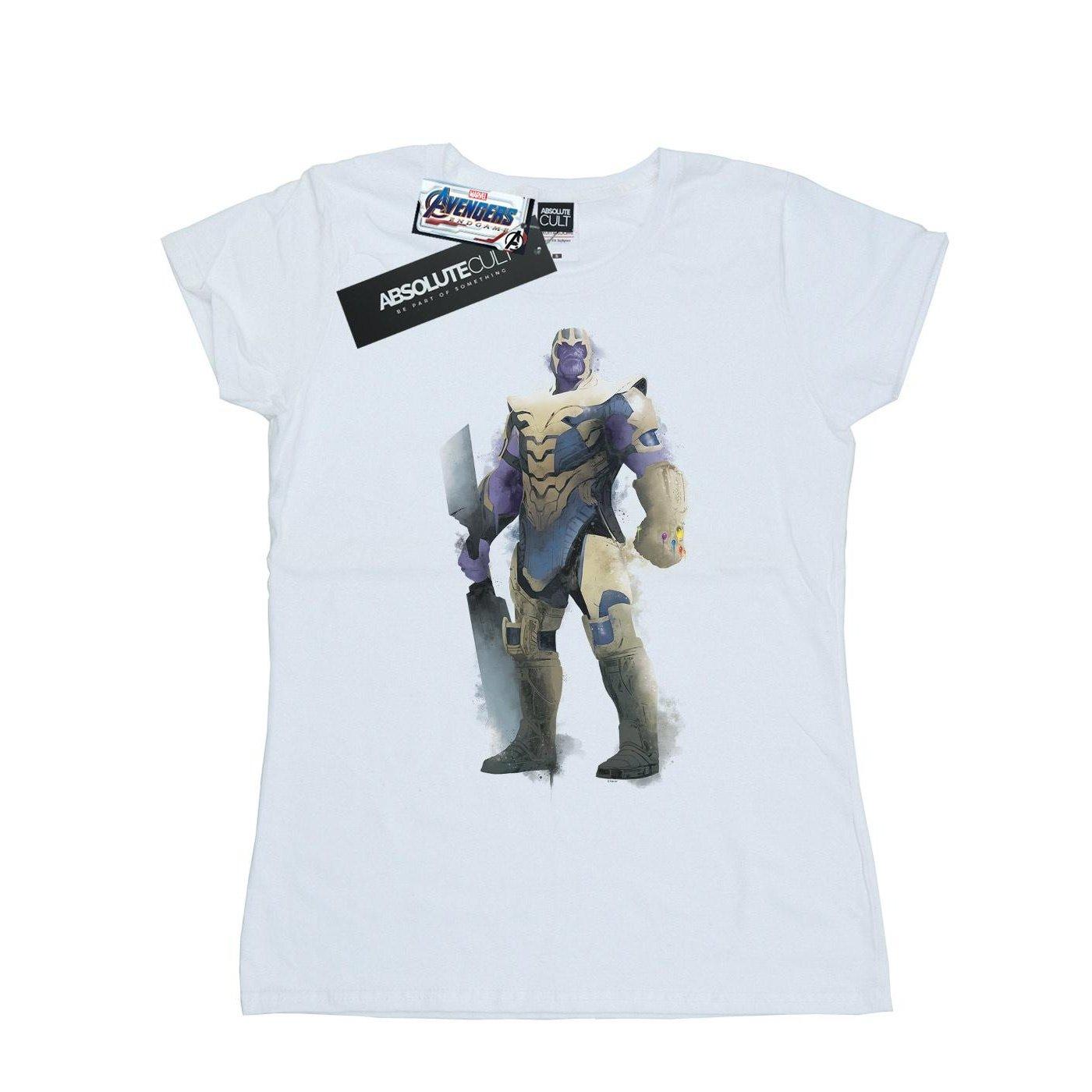 Image of Avengers Endgame Painted Thanos Tshirt Damen Weiss S
