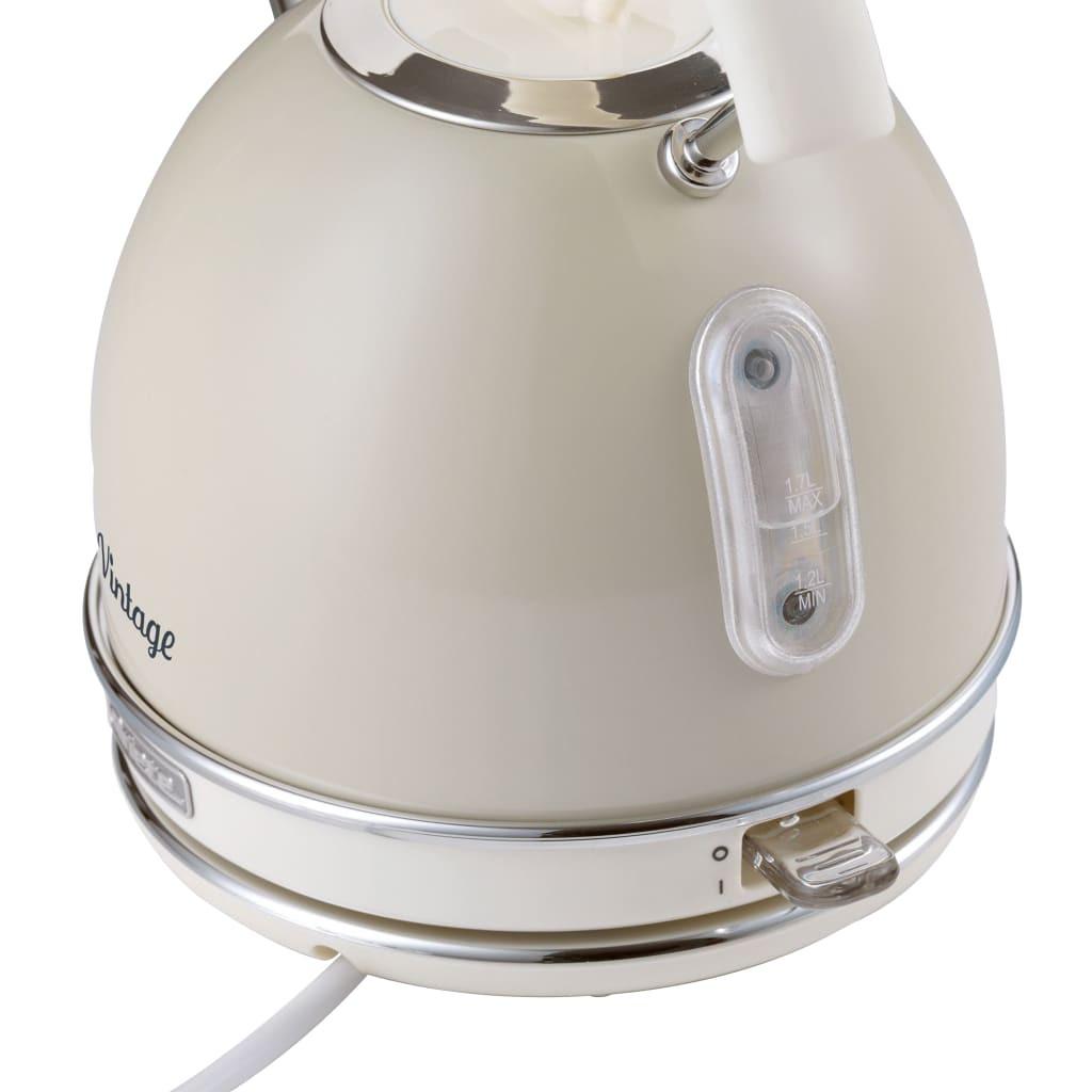 Ariete Ariete 2877 Bollitore elettrico 1,7 Litri di Design - Infusi, t� e tisane - Autospegnimento - 2000 Watt - Acciaio Inox - Linea Vintage - Beige  