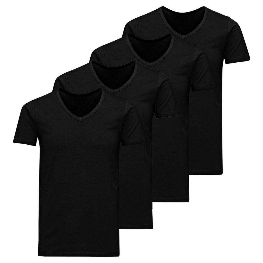 JACK & JONES  T-Shirt, 4er Pack 